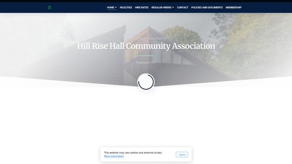 Screenshot of the Hill Rise Community Association website