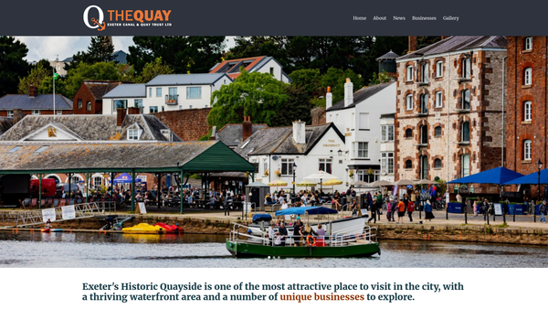 Screenshot of the The Exeter Canal And Quay Trust Limited website