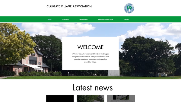 Screenshot of the Claygate Village Association website