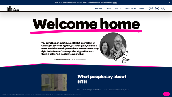 Screenshot of the Friends Of Holy Trinity Church Hastings website