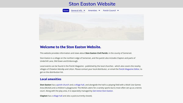 Screenshot of the Village Hall At Clapton website