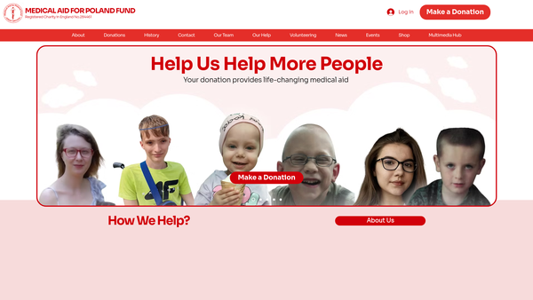 Screenshot of the The Medical Aid For Poland Fund website