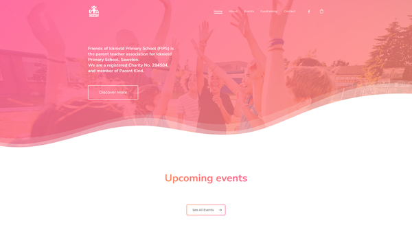 Screenshot of the The Icknield County Primary School Parent Teacher Association website