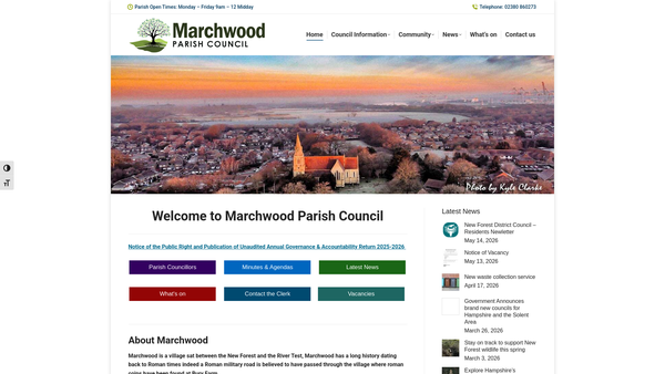 Screenshot of the Lloyd Recreation Ground website