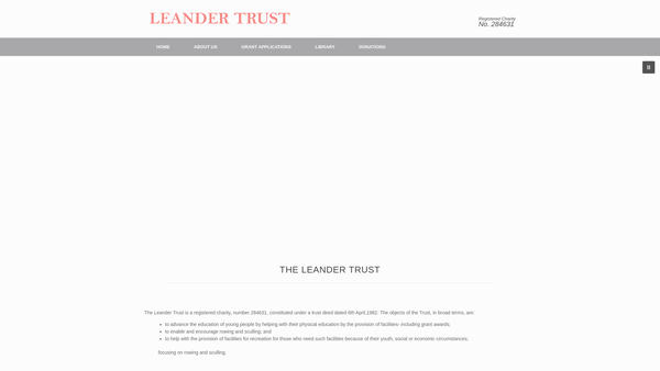 Screenshot of the The Leander Trust website