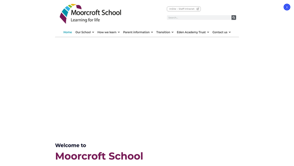 Screenshot of the Friends Of Moorcroft School website