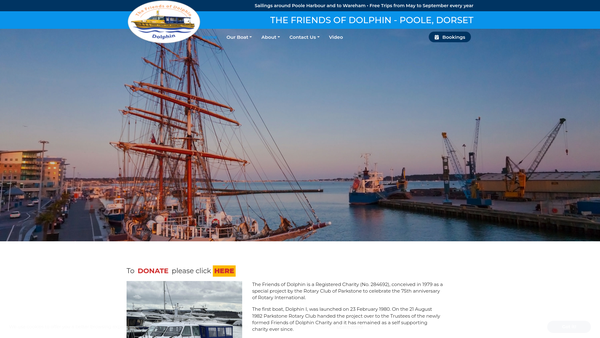 Screenshot of the The Friends Of Dolphin website