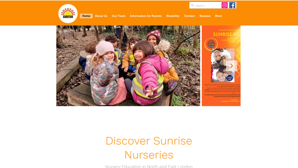 Screenshot of the The Sunrise Education Trust website