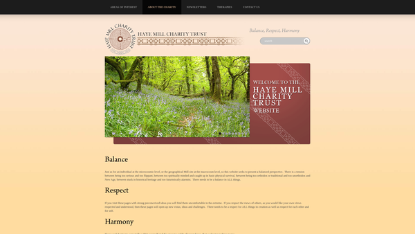 Screenshot of the Shalom Charity Trust website
