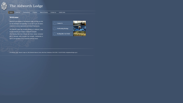 Screenshot of the Aldworth Lodge Benevolent Fund website