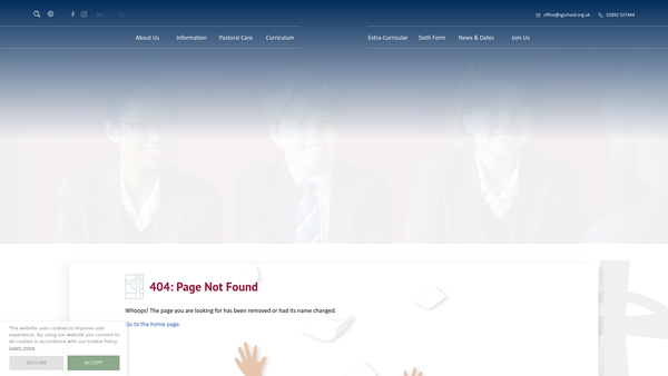 Screenshot of the Friends Of St Gregory's website