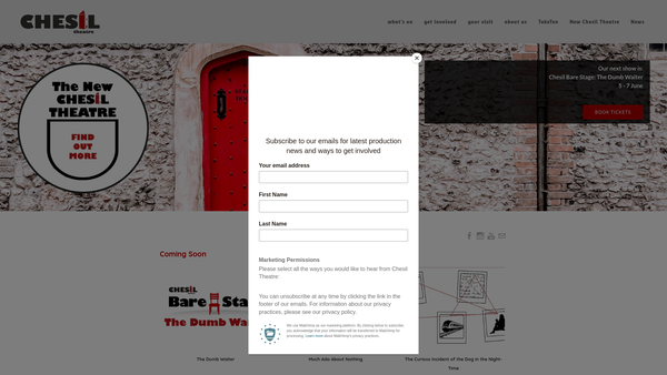 Screenshot of the Winchester Dramatic Society website