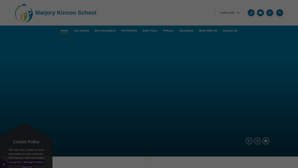 Screenshot of the The Friends Of The Marjory Kinnon School Association website