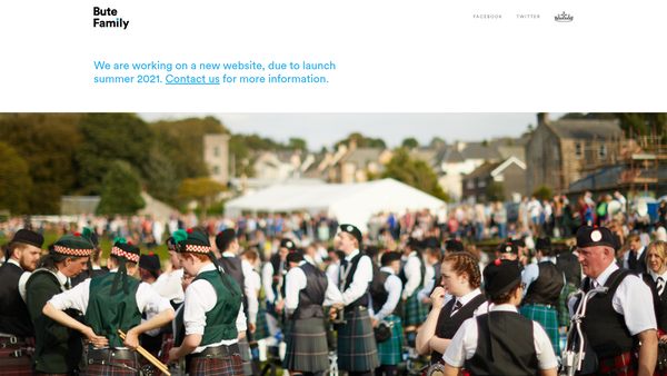 Screenshot of the Bute Family Charitable Trust website