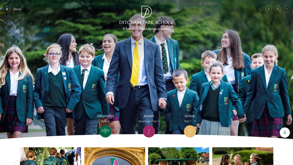 Screenshot of the The Ditcham Park School Charity Association website
