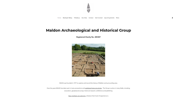 Screenshot of the Maldon Archaeological And Historical Group website
