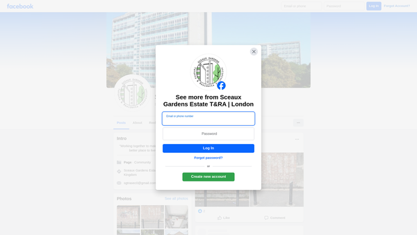 Screenshot of the The Sceaux Gardens Tenants Association website