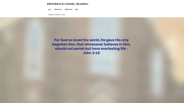 Screenshot of the Providence Chapel website