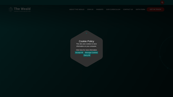 Screenshot of the The Weald School Charitable Trust website