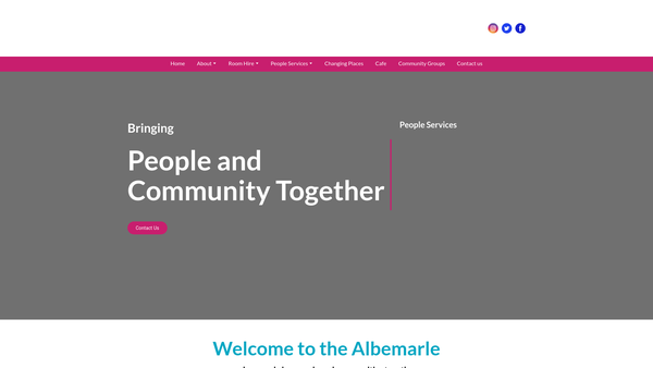 Screenshot of the The Albemarle Limited website