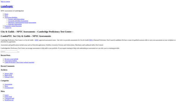 Screenshot of the Cambridgeshire Proficiency Test Committee For Agriculture And Horticulture website
