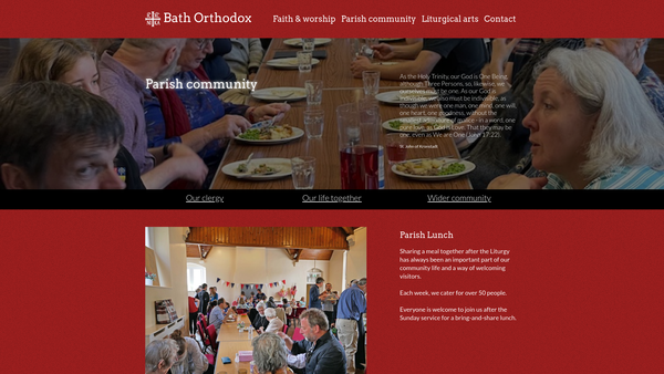 Screenshot of the The Convent Of St John Of Kronstadt website