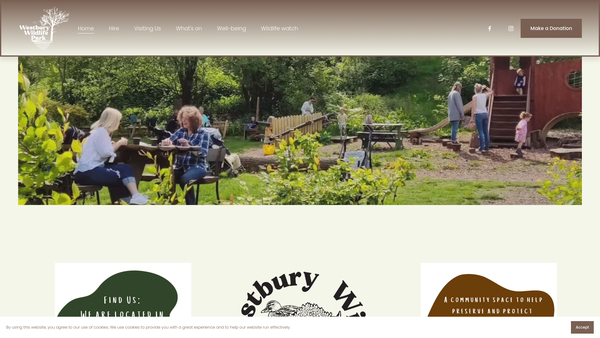 Screenshot of the The Westbury Wild Life Park Foundation website