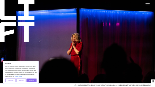 Screenshot of the The London International Festival Of Theatre Limited website