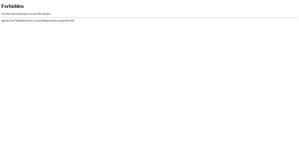 Screenshot of the The Cambridgeshire Holiday Orchestra website