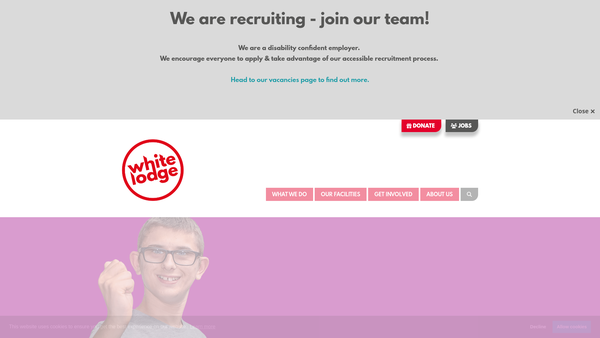 Screenshot of the White Lodge Centre website