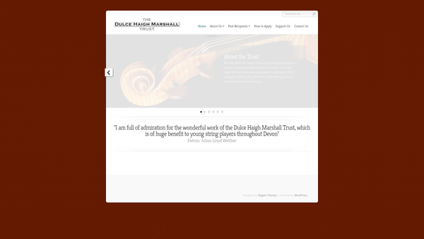 Screenshot of the Dulce Haigh Marshall Trust website