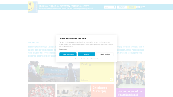 Screenshot of the The Wessex Neurological Centre Trust website
