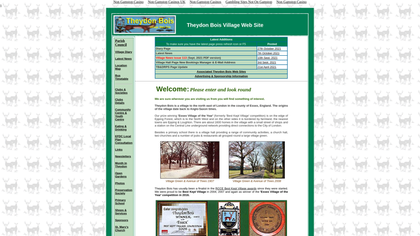 Screenshot of the Theydon Bois And District Rural Preservation Society website