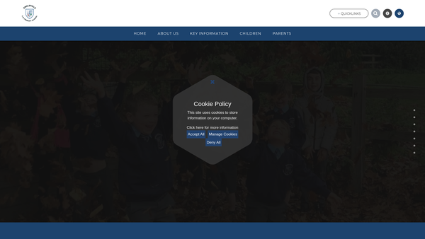 Screenshot of the Englefield CE School Parent Teacher Association website