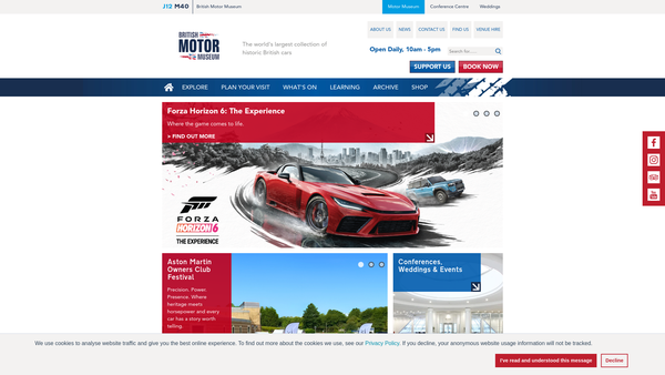 Screenshot of the British Motor Industry Heritage Trust website