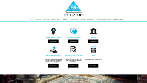 Screenshot of the Chelmsford And District Provincial Grand Lodge Of Royal Antediluvian Order Of Buffaloes website