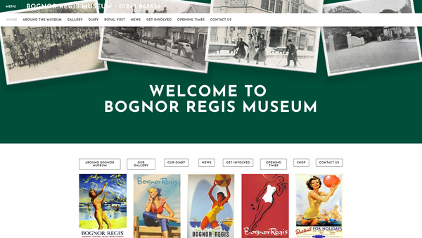 Screenshot of the The Bognor Regis Local History Society website