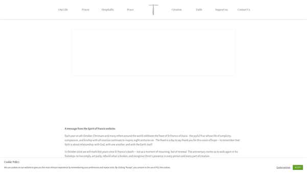 Screenshot of the The Community Of St Francis website