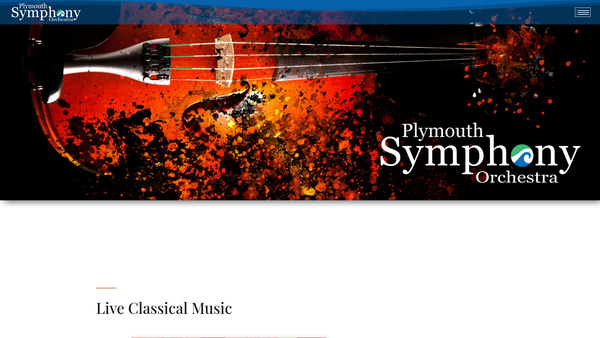 Screenshot of the Plymouth Symphony Orchestra website
