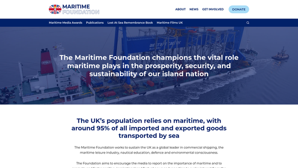 Screenshot of the The British Maritime Charitable Foundation website