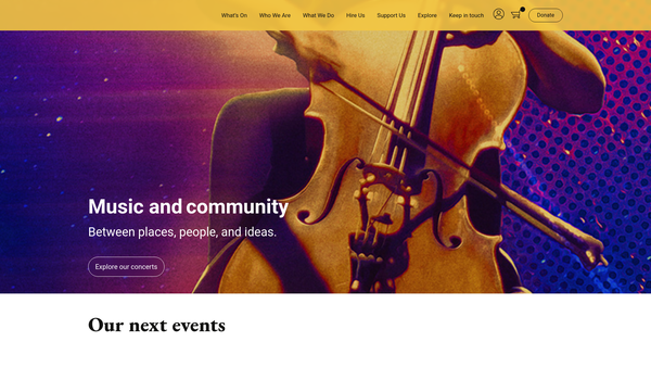 Screenshot of the City Of London Sinfonia Limited website