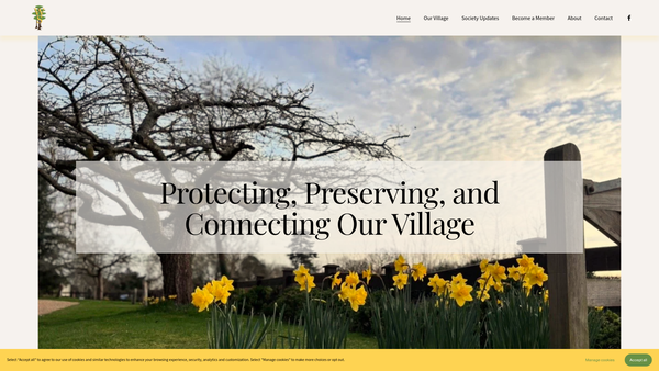 Screenshot of the The Windlesham Society website