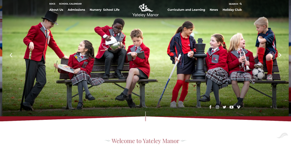 Screenshot of the Fyms (The Friends Of Yateley Manor School) website