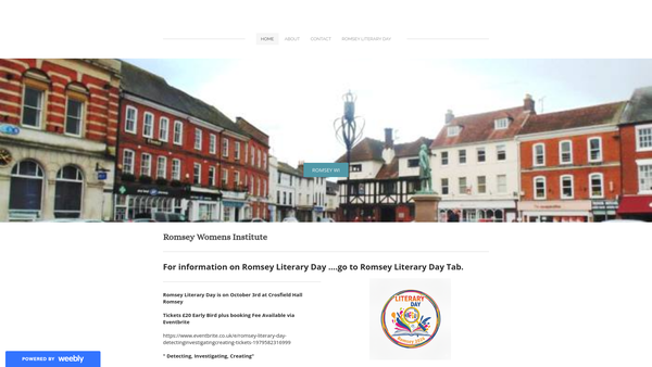 Screenshot of the Romsey Women's Institute website