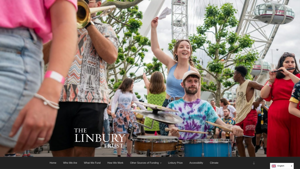Screenshot of the The Linbury Trust website