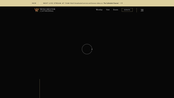 Screenshot of the Winchester Cathedral Trust website
