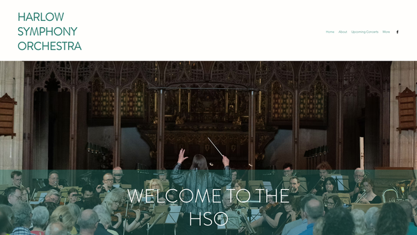 Screenshot of the Harlow Symphony Orchestra website