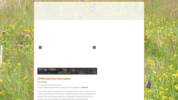 Screenshot of the The Charlotte Pratt Memorial Hall website