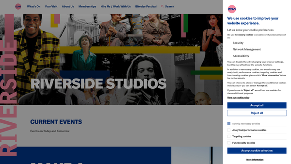 Screenshot of the Riverside Trust website