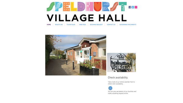 Screenshot of the The Speldhurst Village Hall Foundation website